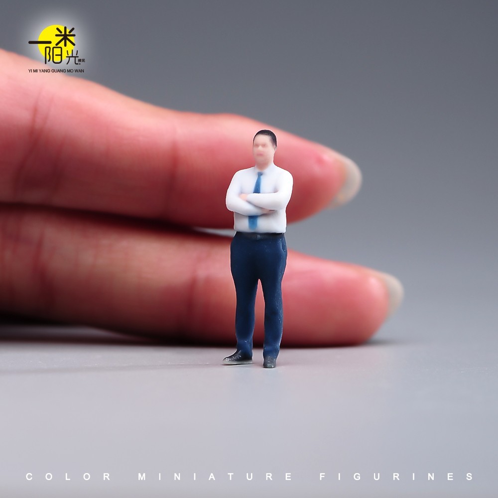 Miniature Figure Scene Props 1/64 Necktie Shirt Man Model Diorama Resin Sculpt