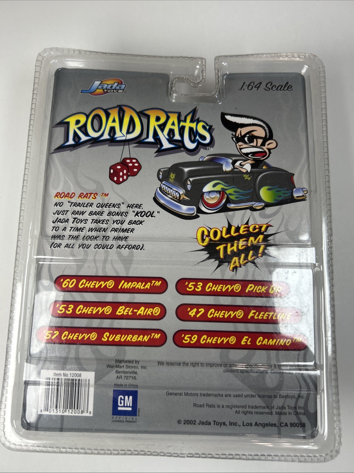 VTG NOS Sealed 2002 Jada Toys Road Rats Mixed Lot of 12 Hot Rod 1:64 Diecast