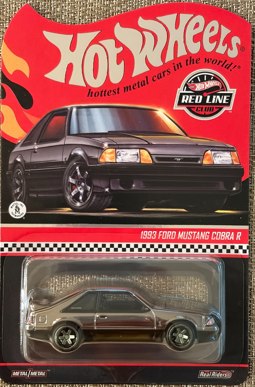 2025 Hot Wheels RLC, 1993 Ford Mustang Cobra R , Shadow Chrome , Free Shipping !