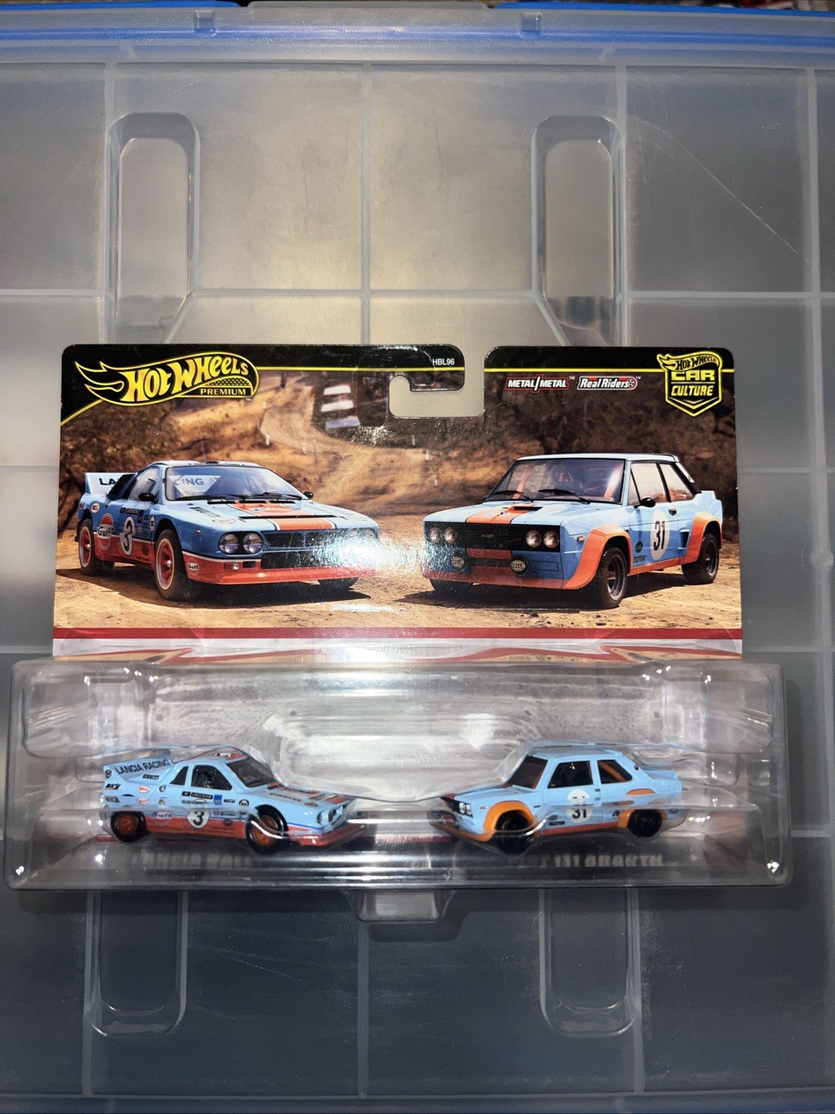 Hot Wheels Premium Car Culture 2 Pack Gulf Lancia Rally 037 & Fiat 131 Abarth!!!