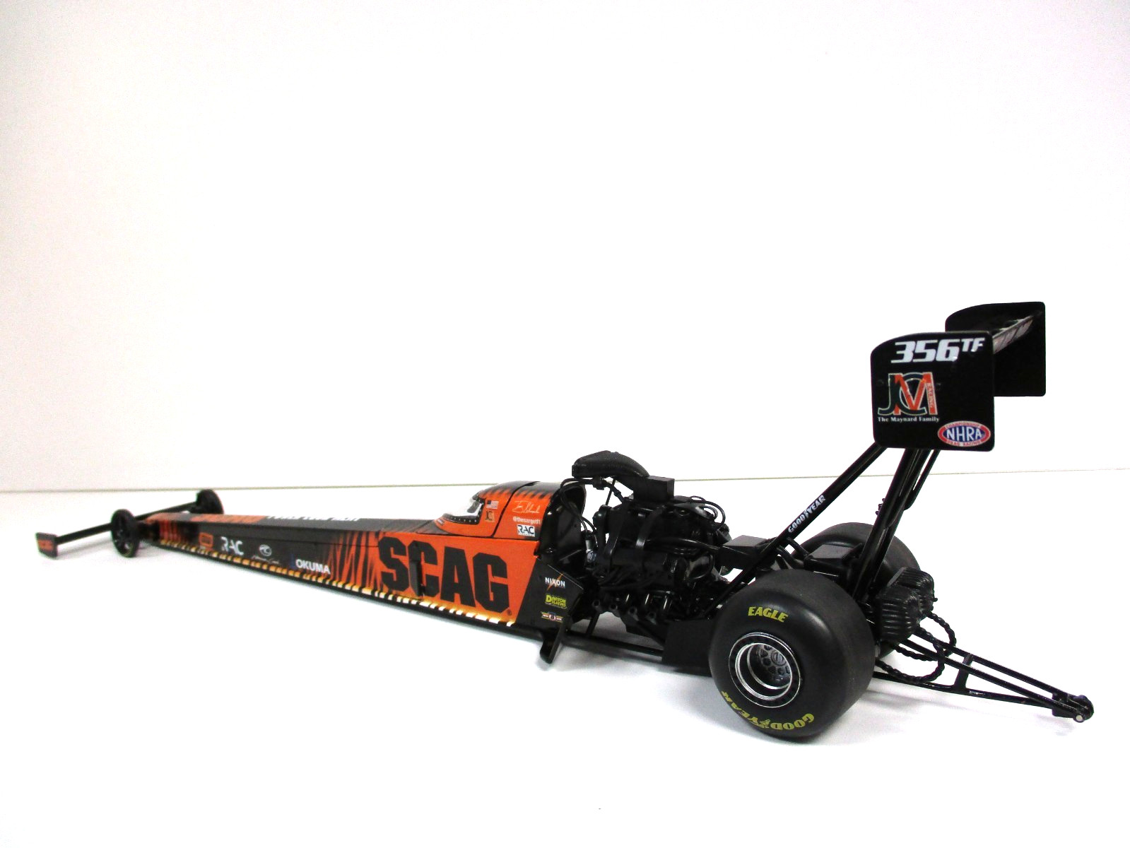 RC2 AUTO WORLD TONY SCHUMACHER SCAG EQUIPMENT 2023 NHRA TOP FUEL DRAGSTER – 1/24