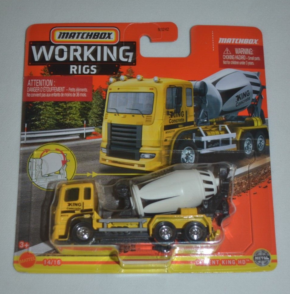 MATCHBOX 2023 WORKING RIGS 14/16 – CEMENT KING HD YELLOW