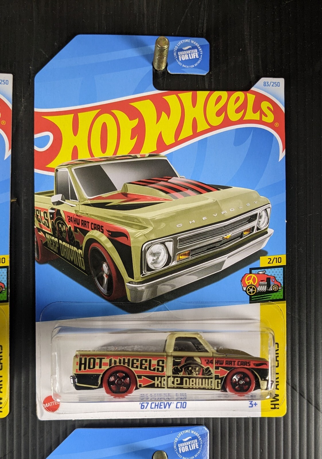 Lot of 4 – 2024 Hot Wheels 1967 ’67 CHEVY C10 HW Art cars 2/10 “Keep Driving”