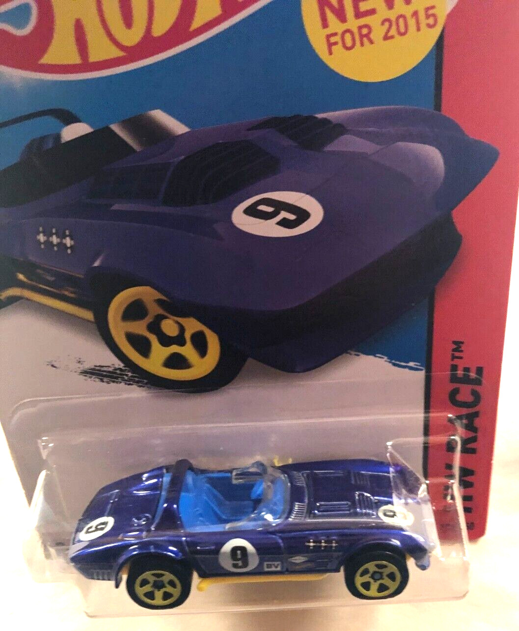 HOT WHEELS 2015 Corvette Grand Sport Roadster DARK BLUE and Yellow Blister Pk