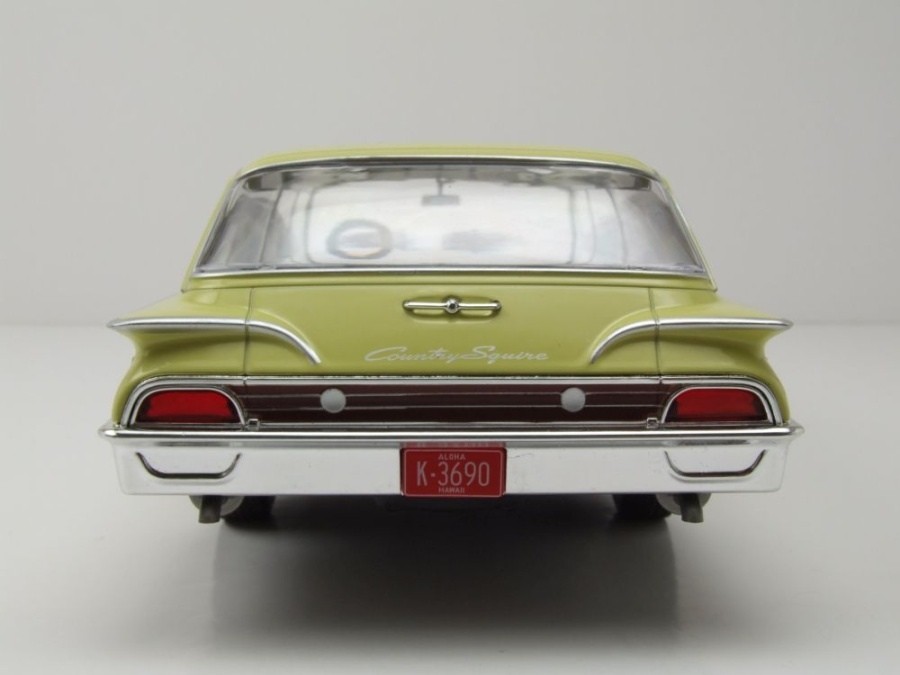 1960 Ford LTD Country Squire Station Wagon Light Yellow Wood in 1:18 scale