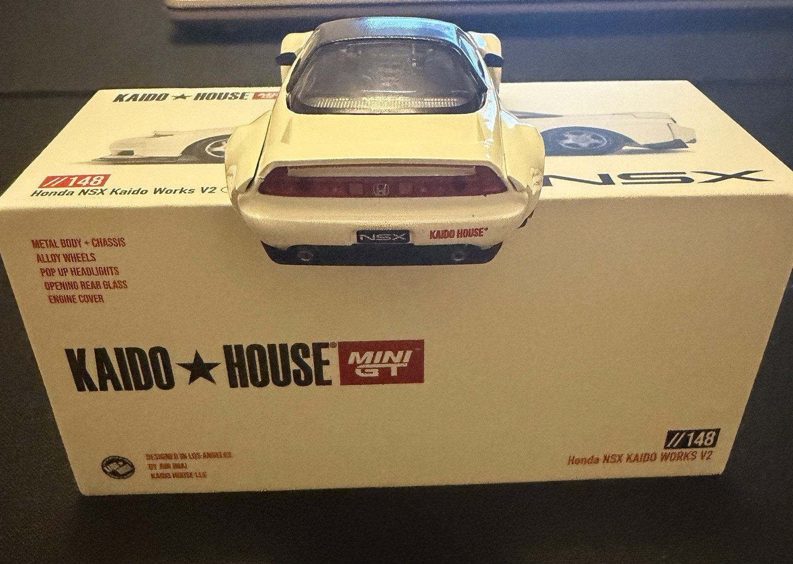 Kaido House x Mini GT 1:64 Honda NSX (NA1) Kaido WORKS V2 White KHMG148