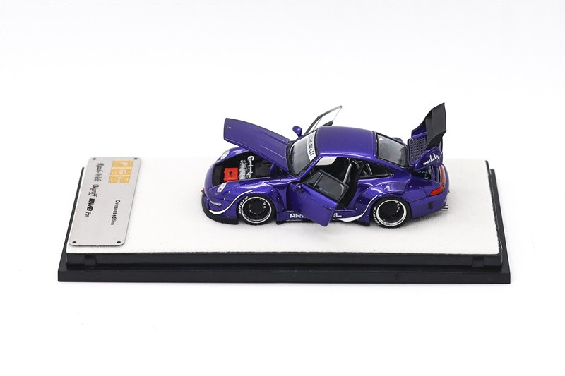 PGM 1:64 RWB 993 Army Girl Purple Diecast Model Car