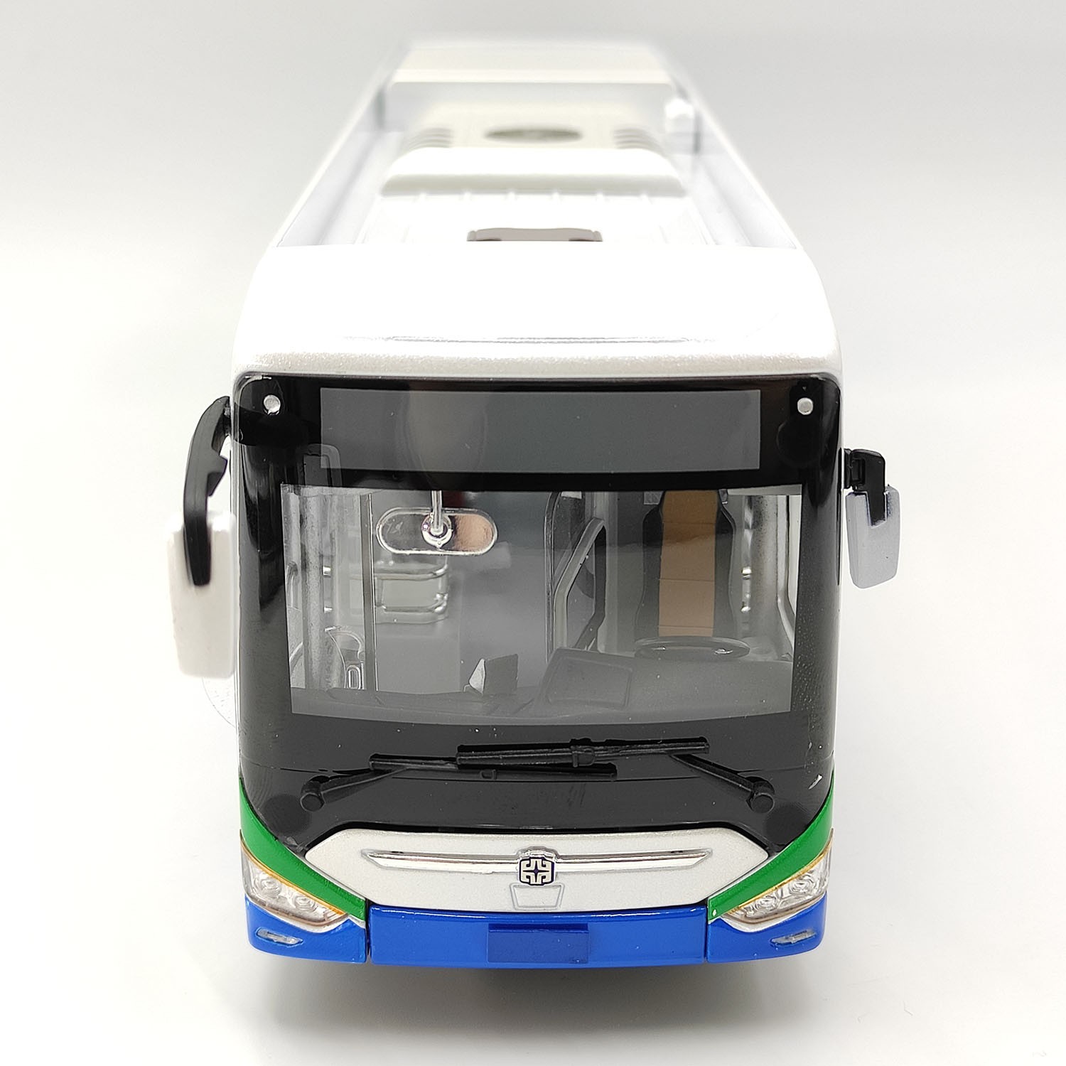Original 1/43 Zhongtong Bus N12 LCK6126EVGRA1 Qingdao Bus Alloy Model