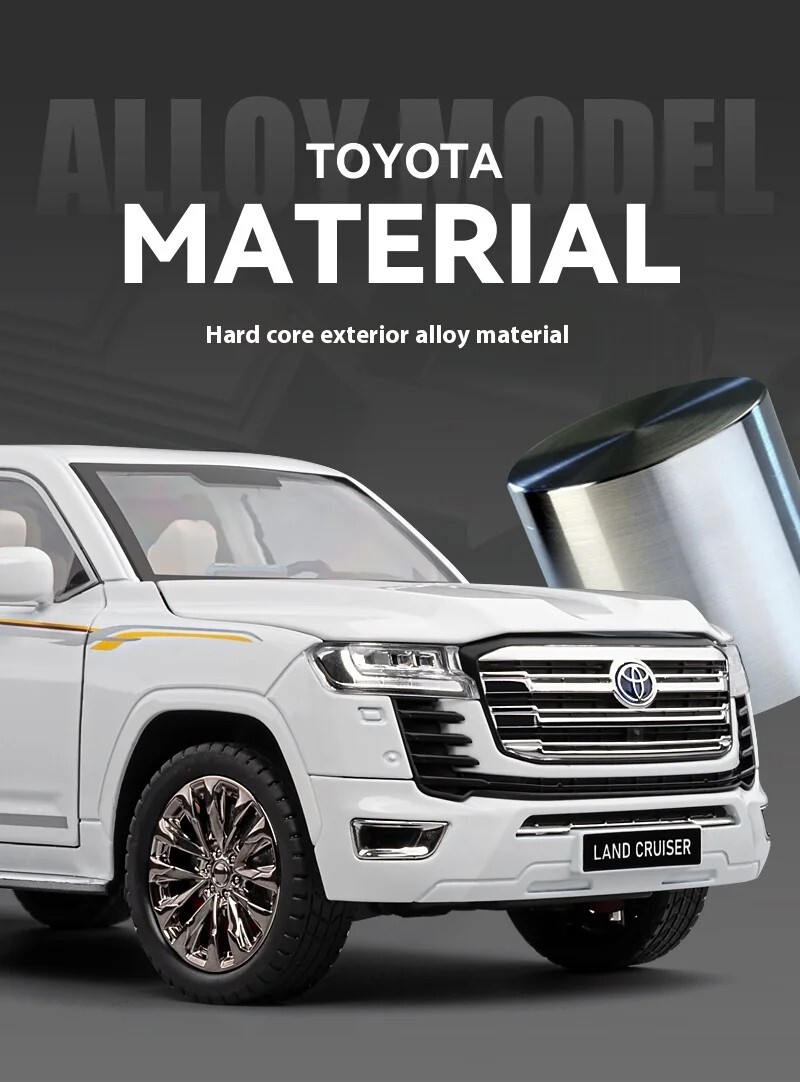 TOYOTA LAND CRUISER LC300 Model car Black 1:18 SUV