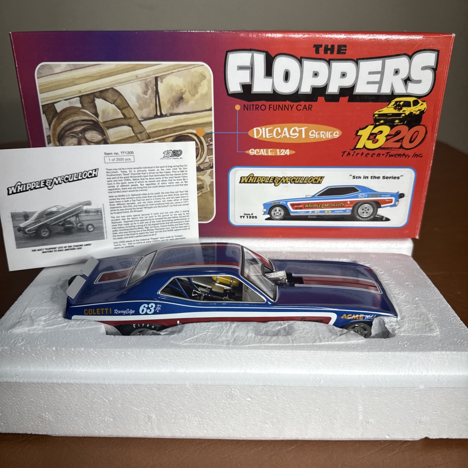 RARE 1320 THE FLOPPERS 1971 PLYMOUTH CUDA “WHIPPLE & McCULLOCH” 1:24 SCALE