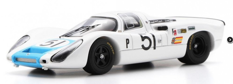 SPARK,PORSCHE 907 #51 2nd 12H Sebring 1968 V.ELFORD-J.NEERPASCH, 1/43, SPAUS272