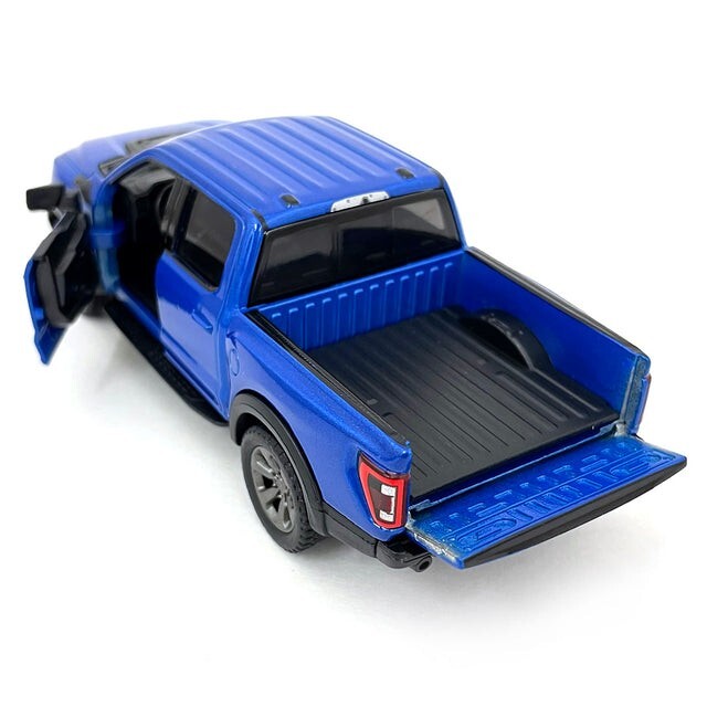 5436) Kinsmart 2022 Ford F-150 Raptor 1:46 Diecast Truck 5 inch Blue color.