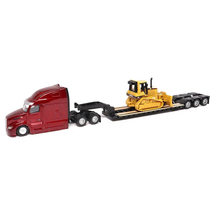 Diecast Masters Peterbilt 579 Tractor Trailer & CAT D5M Dozer 1:87 Model 84419
