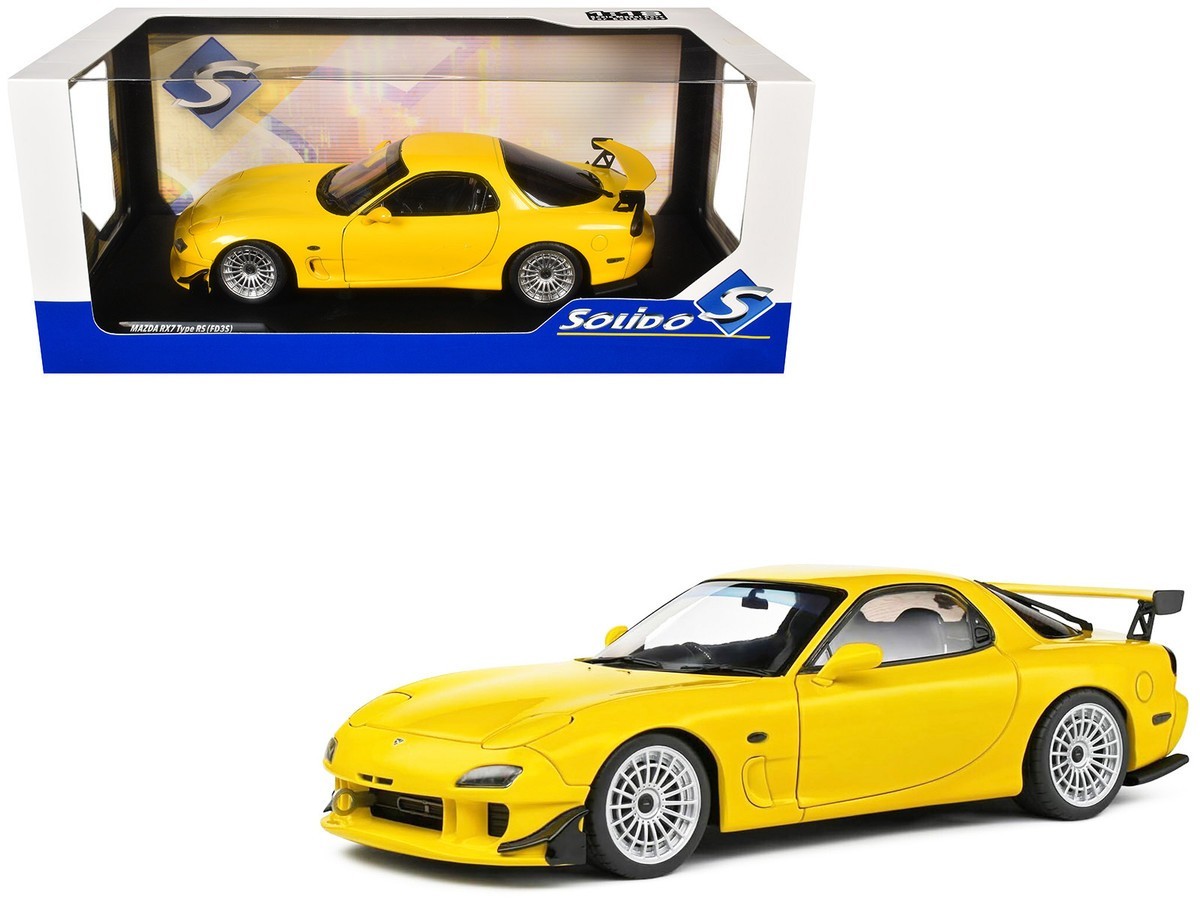 SOLIDO 1999 MAZDA RX-7 FD3RS STREETFIGHTERS 1/18 DIECAST MODEL YELLOW S1810603