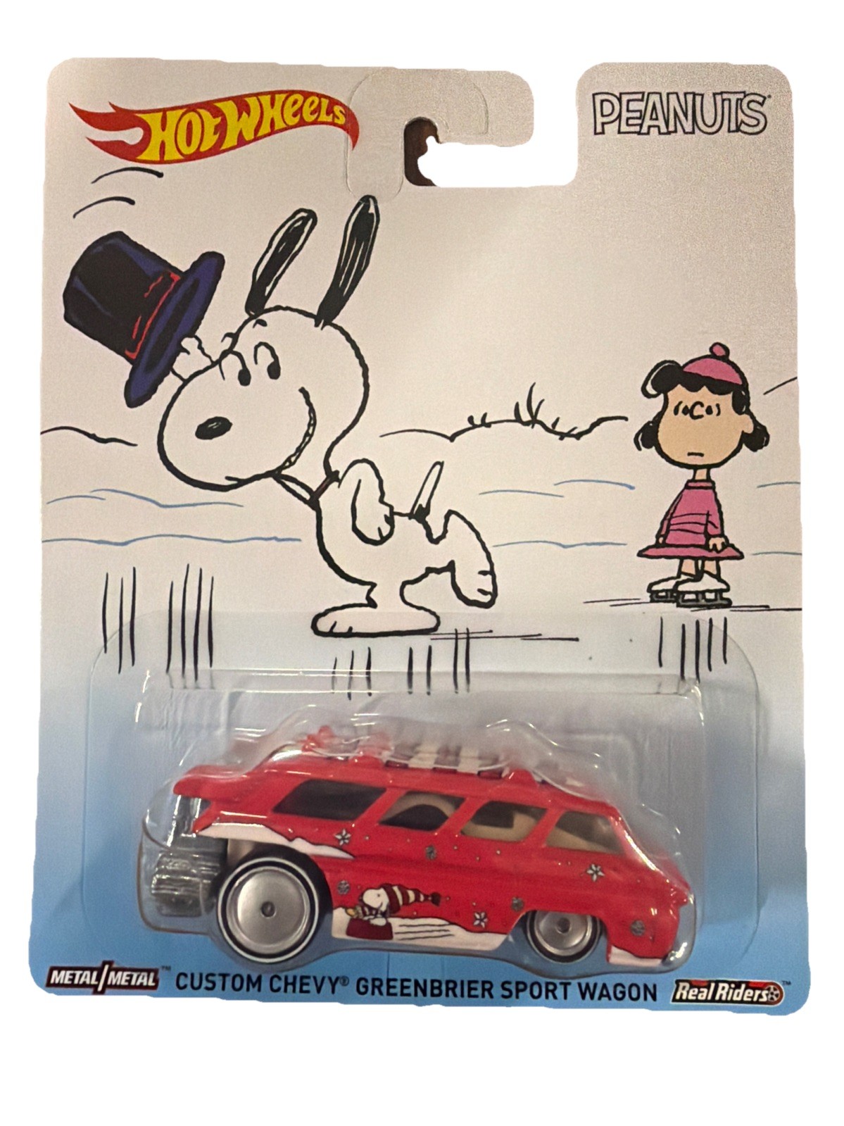 2016 Real Riders PEANUTS CUSTOM Chevy Greenbrier S. Wagon HOT WHEELS 1:64