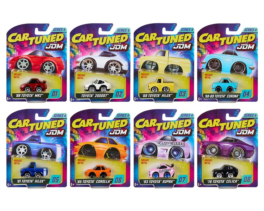 CarTuned Series 4 JDM Tuners Assortment Set of 8 Cars 1/64 OPENED BOX