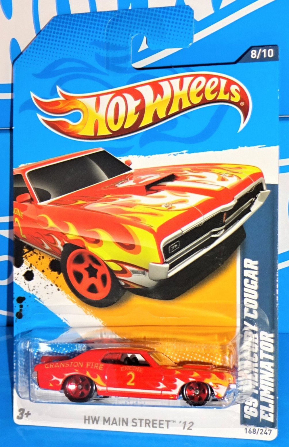 Hot Wheels 2012 HW Main Street #168 ’69 Mercury Cougar Eliminator Red w/ 5SPs