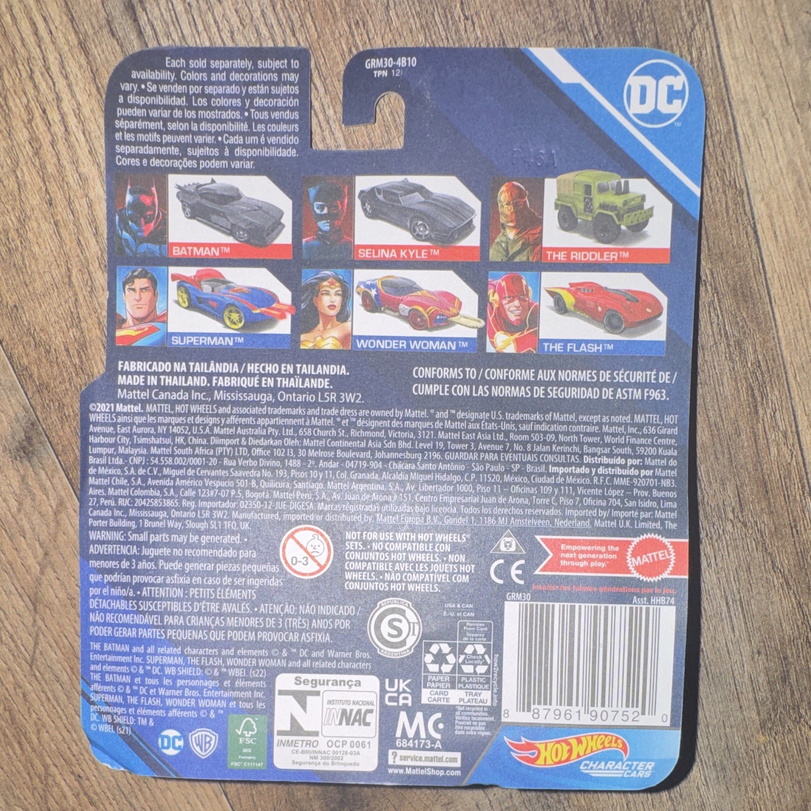 Hot Wheels Character Cars DC The Batman 2022 Black Diecast 1:64 Unopened