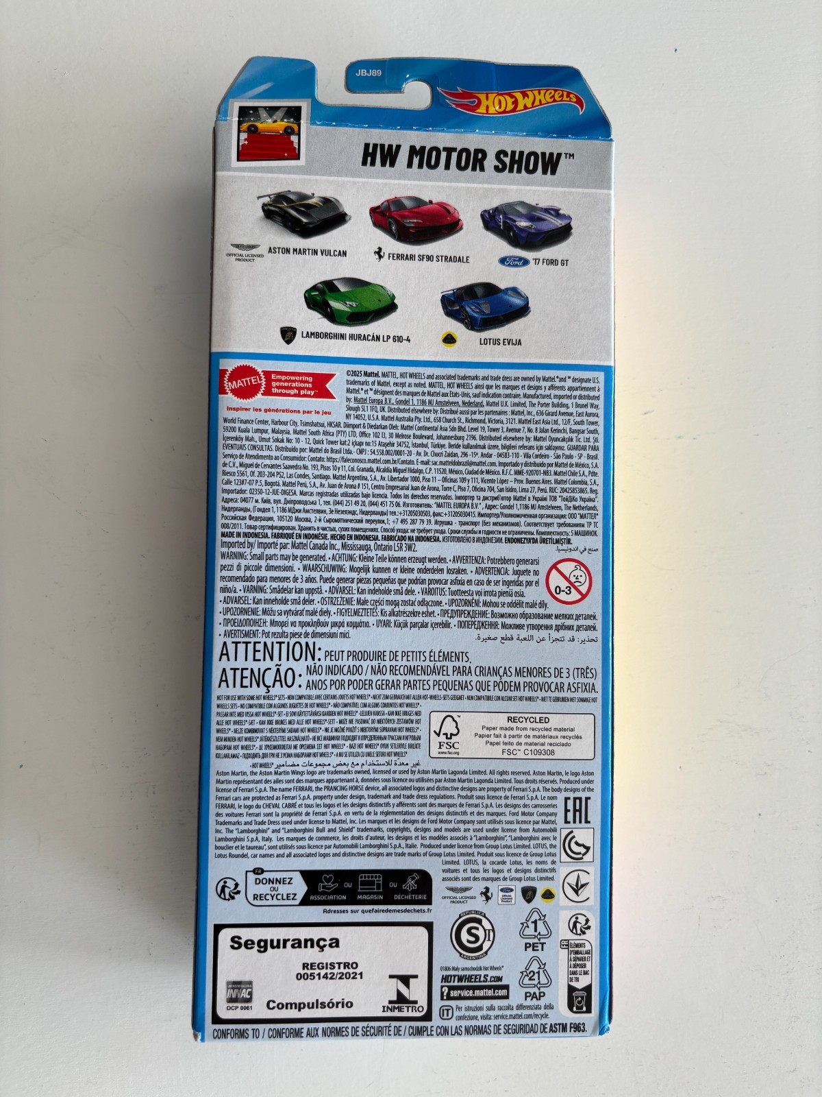 Hot Wheels 2025 HW Motor Show 5 Pack JBJ89
