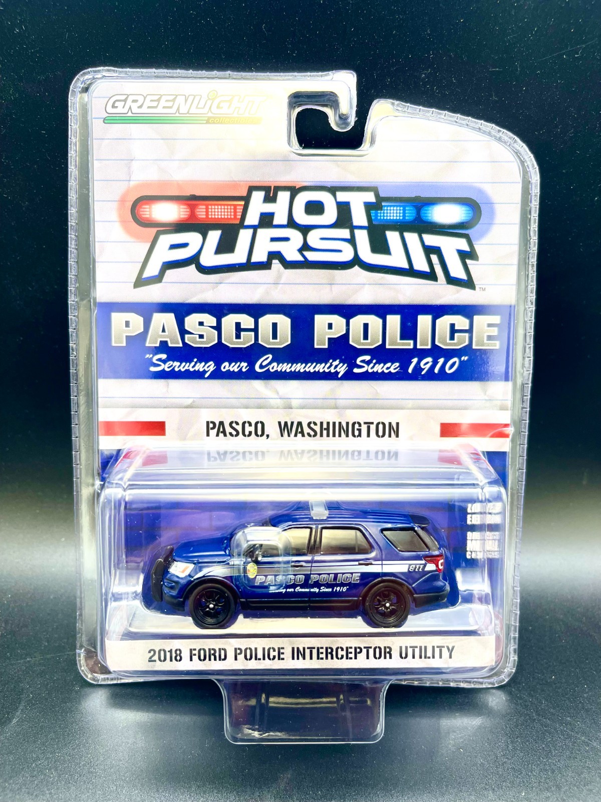 Greenlight Hot Pursuit Pasco Washington Police 2018 Ford Interceptor Utility D3
