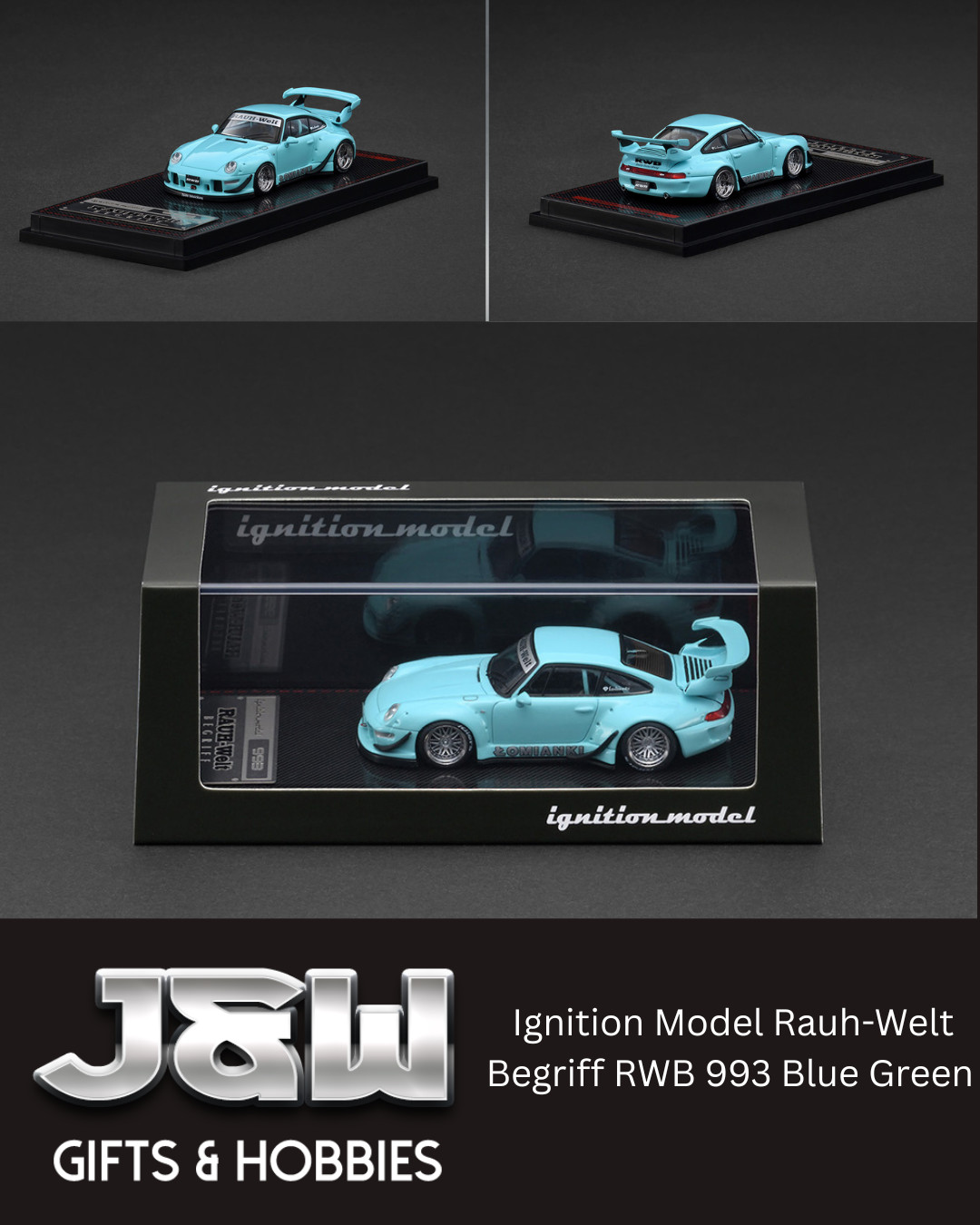 Ignition Model Rauh-Welt Begriff RWB 993 Blue Green 1/64