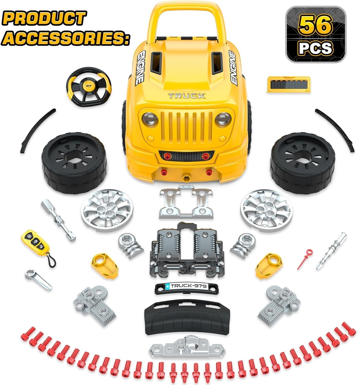 Toys Gifts for 3 4 5 6 7 8 Years Old Boys, Large Truck Engine, Mechanic Repai…