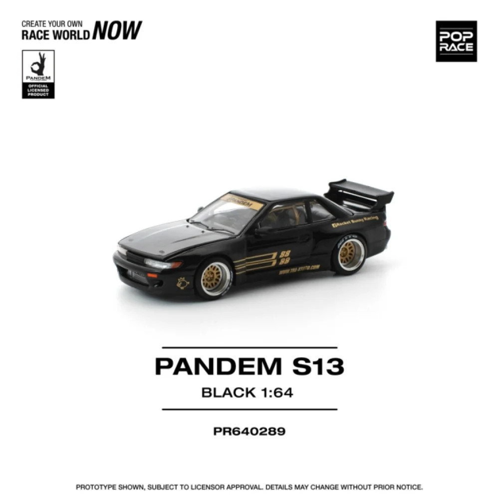 Pandem Nissan Silvia S13 – Black 1:64 Pop Race (PR640289)