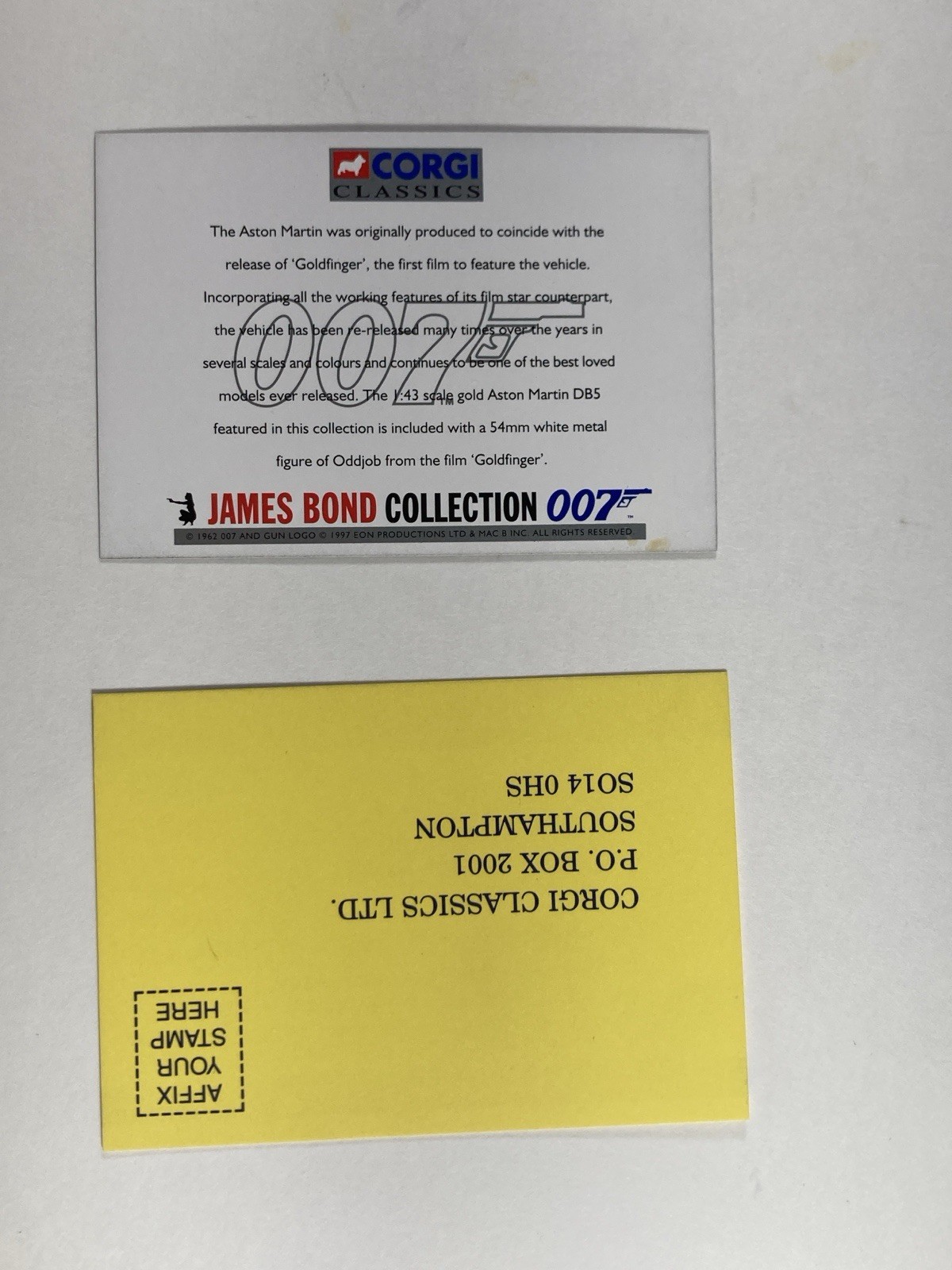Corgi 1/43 Scale 04201 James Bond 007 Aston Martin DB5 & Oddjob Figure Set