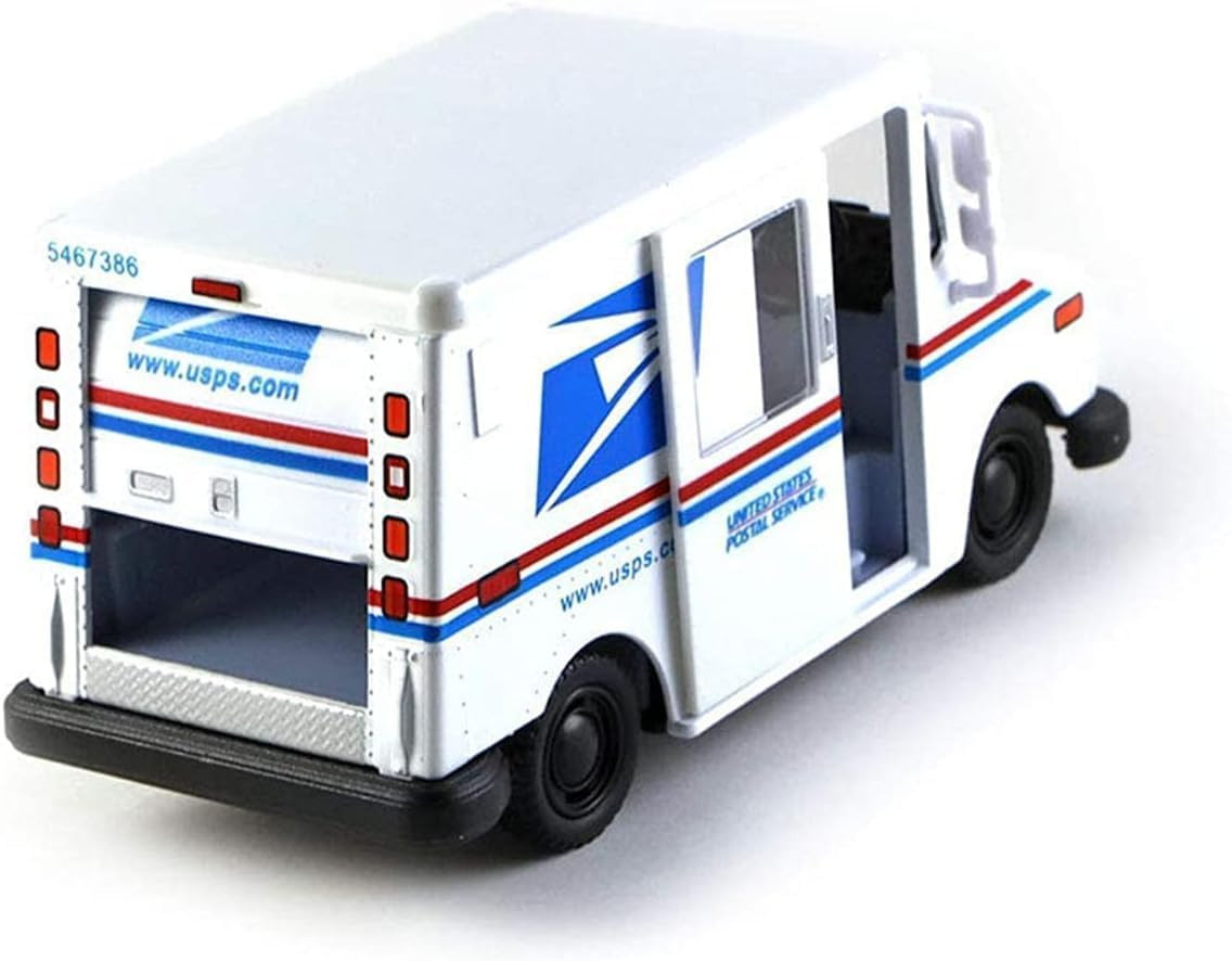 USPS Mail Truck 1:36 Die Cast Model Car Pull Back Action Toy Vehicle Collectible