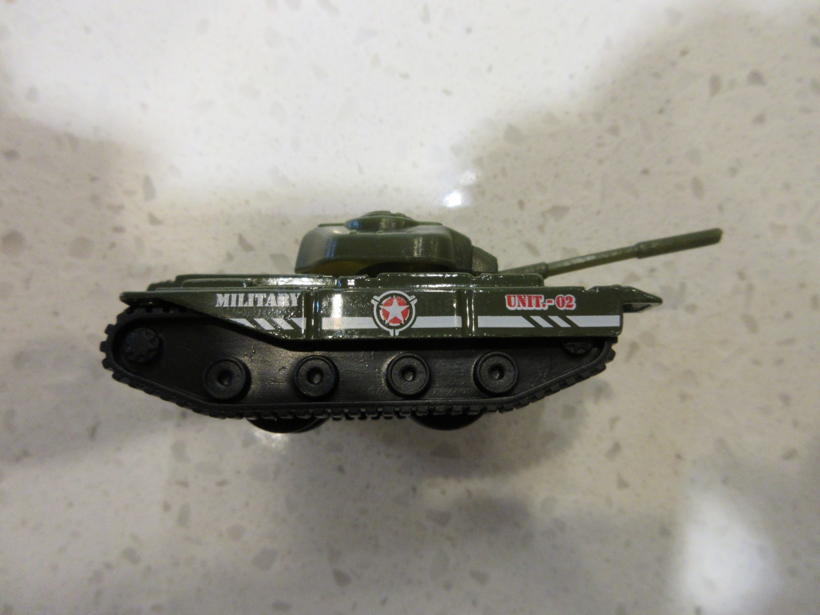 Turbo Wheels Military Action Vehicle Army Tank OD Green Diecast 1:64 Toy Car
