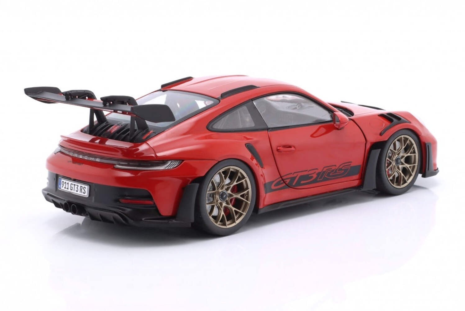 Solido 2024 Porsche 911 992 GT3 RS Guards Red w/ Gold Wheels 1:18 S1812101