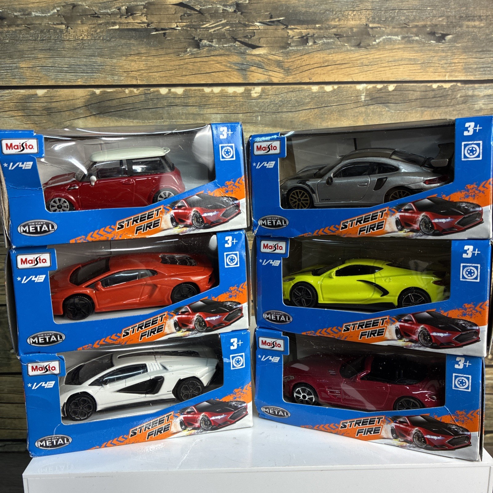 Maisto Street Fire Lot Of 6 In Box 1/43 Scale Die Cast FREE SHIPPING!