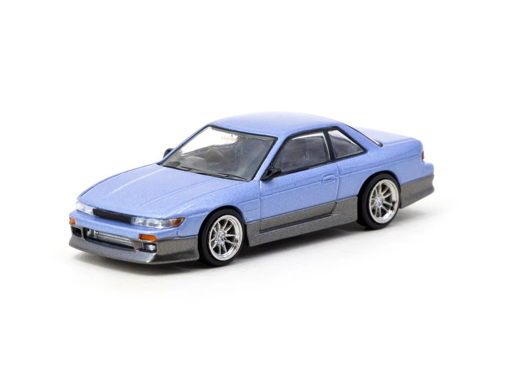 Tarmac Works GLOBAL64 Blue / Grey VERTEX Nissan Silvia S13 1:64 Car T64G-025-PU