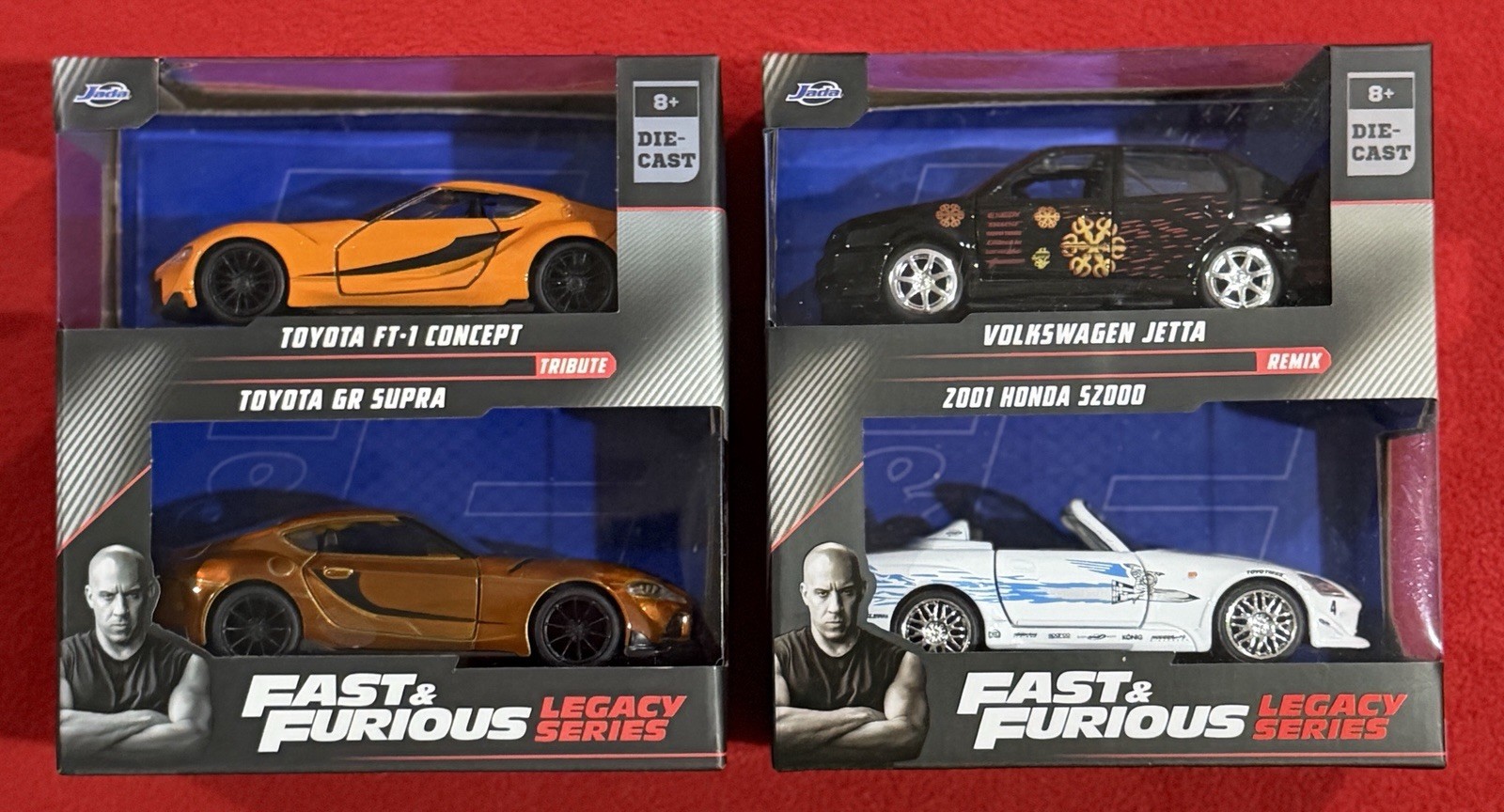 Jada Fast & Furious (Lot of 2) Jetta, S2000 +Totoya Gr Supra, FT-1 Concept