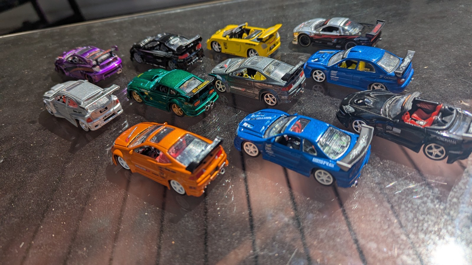 Lot of Import Tuners 1:64 Nissan Honda Toyota Ford Acura Subaru