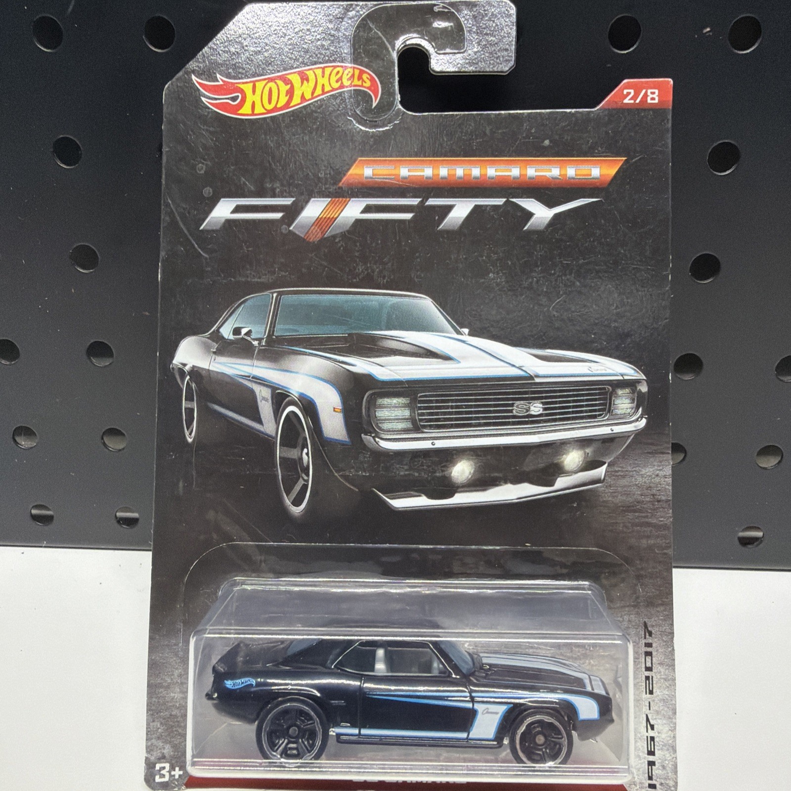 Hot Wheels 69 Camaro Fifty Chevrolet 1969 1:64 Diecast Car Black Blue
