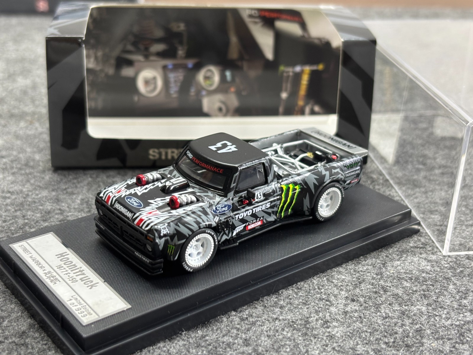 SW 1/64 Mustang Hoonicorn F-150 Pickup Truck Sports Model Diecast Metal Car