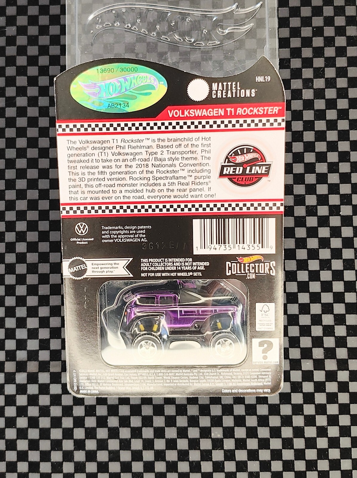 Hotwheels RLC Volkswagen T1 Rockster #13690/30000