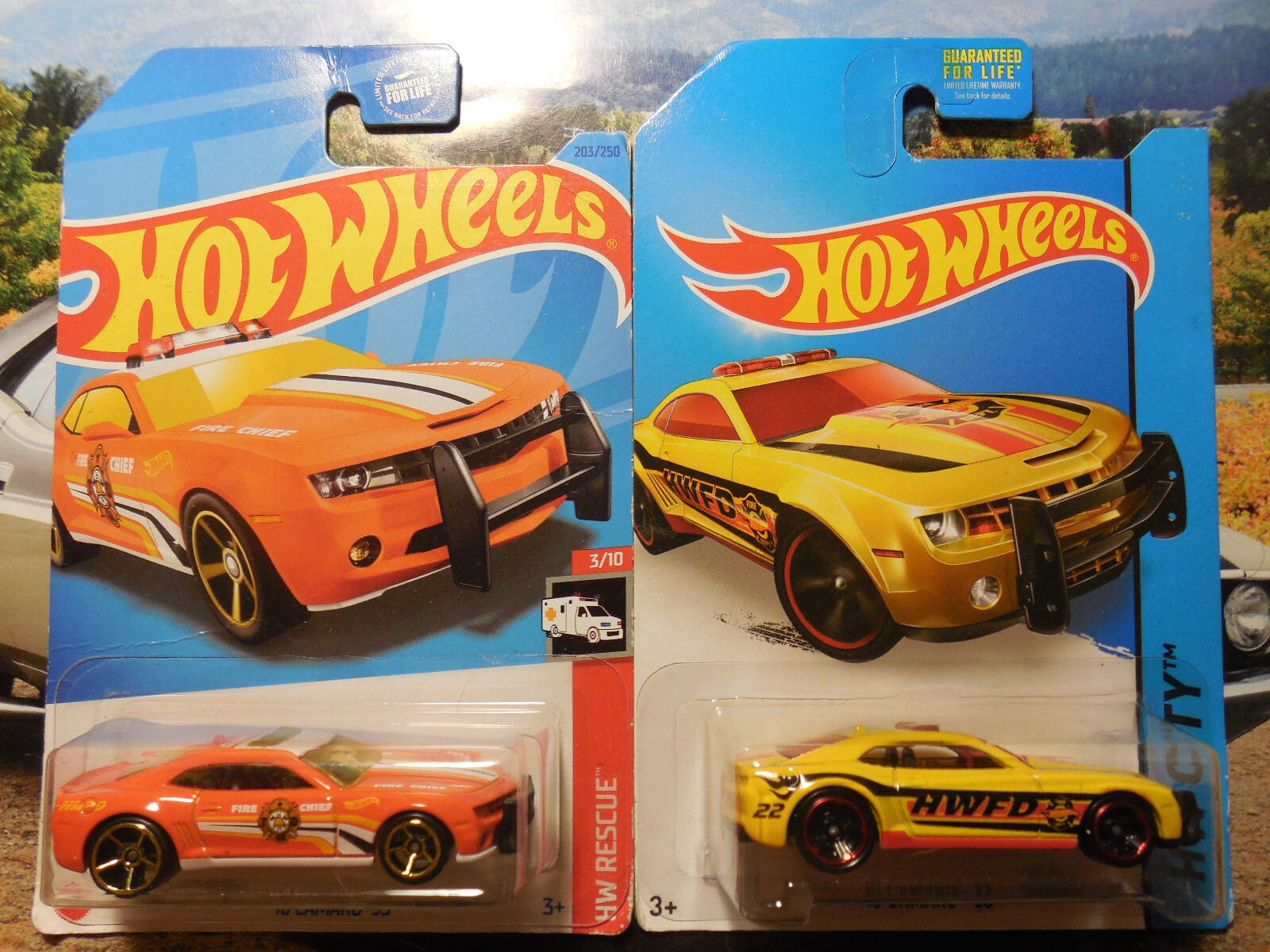 Hot Wheel ’10 Chevy Camaro SS LOT 4 HWPD Police FIRE CHIEF HWFD RESCUE CITY WORK