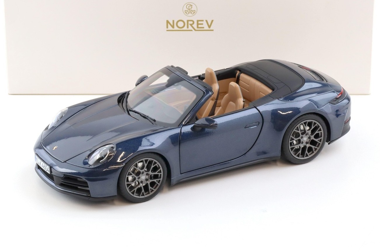 1:18 NOREV 2025 PORSCHE 911 (992.2) Carrera Cabriolet Yachting Blue met. DIECAST