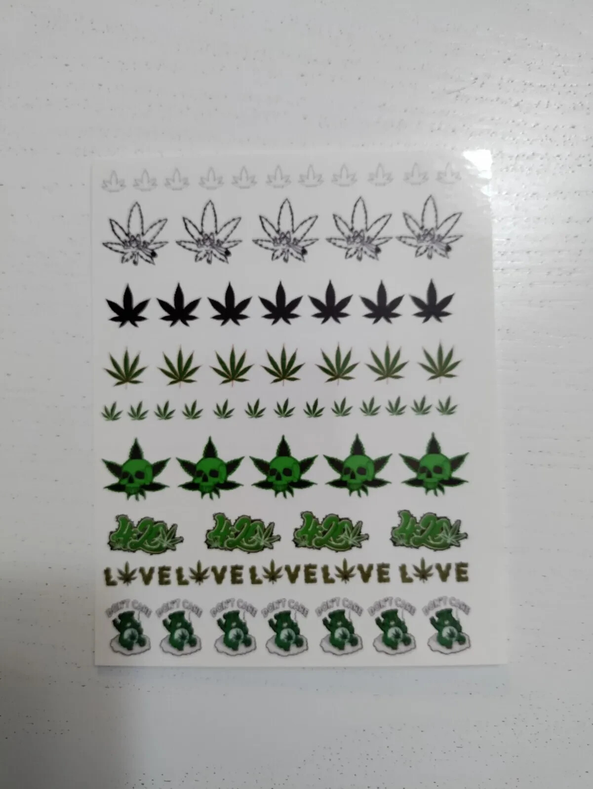 1/64 for hot wheels waterslide decals 420 high hippy stoner MADE IN THE USA!