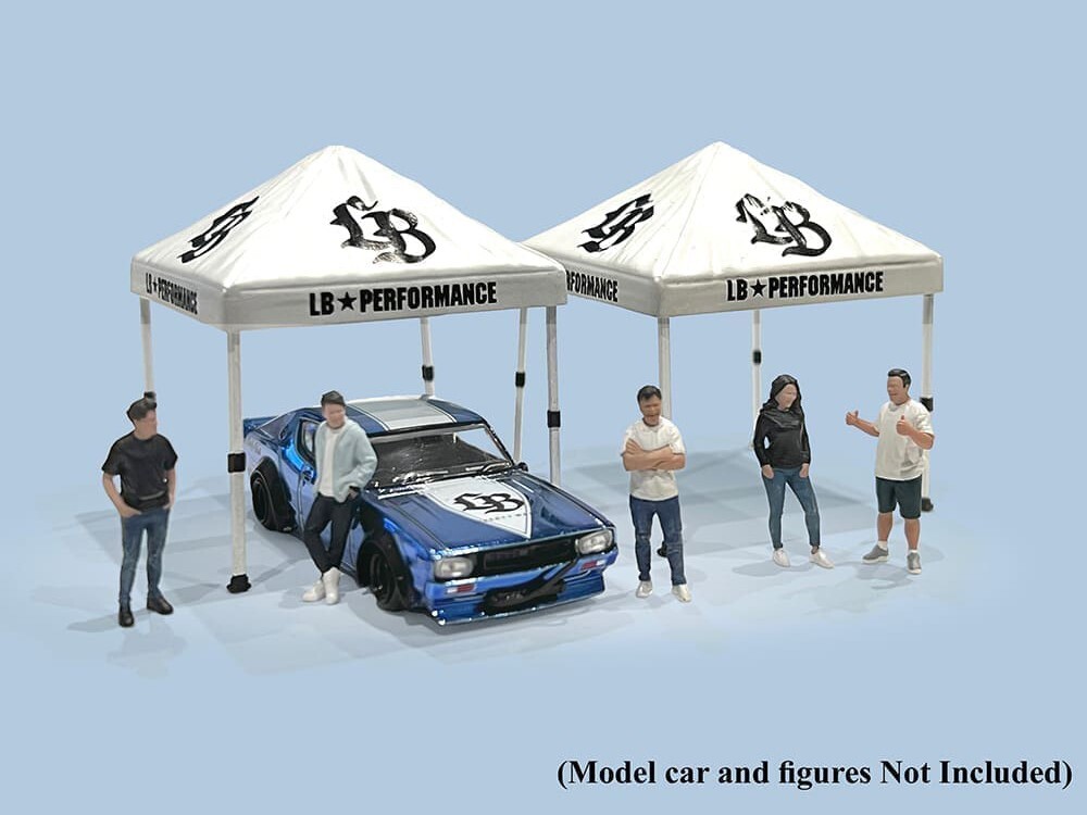 “LIBERTY WALK” CANOPY 2 PIECE SET FOR 1/64 SCALE BY AMERICAN DIORAMA 2416MJ