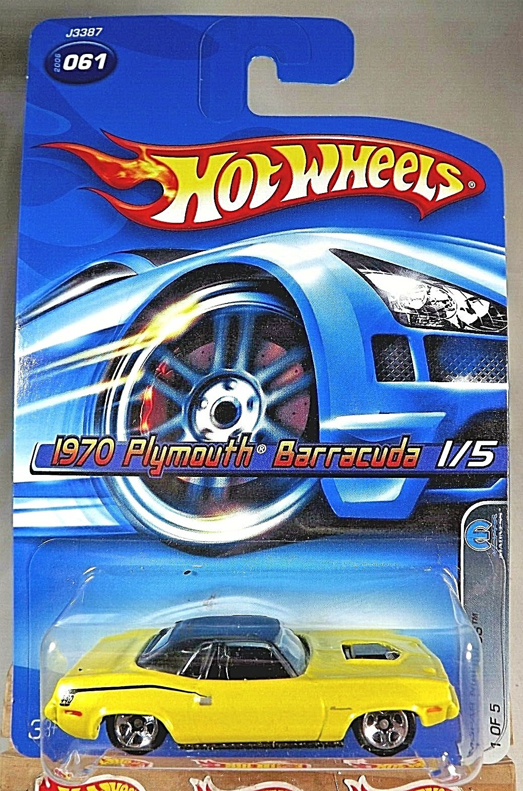 2006 Hot Wheels Kmart Exclusive #61 Mopar Madness 1970 PLYMOUTH BARRACUDA Yellow