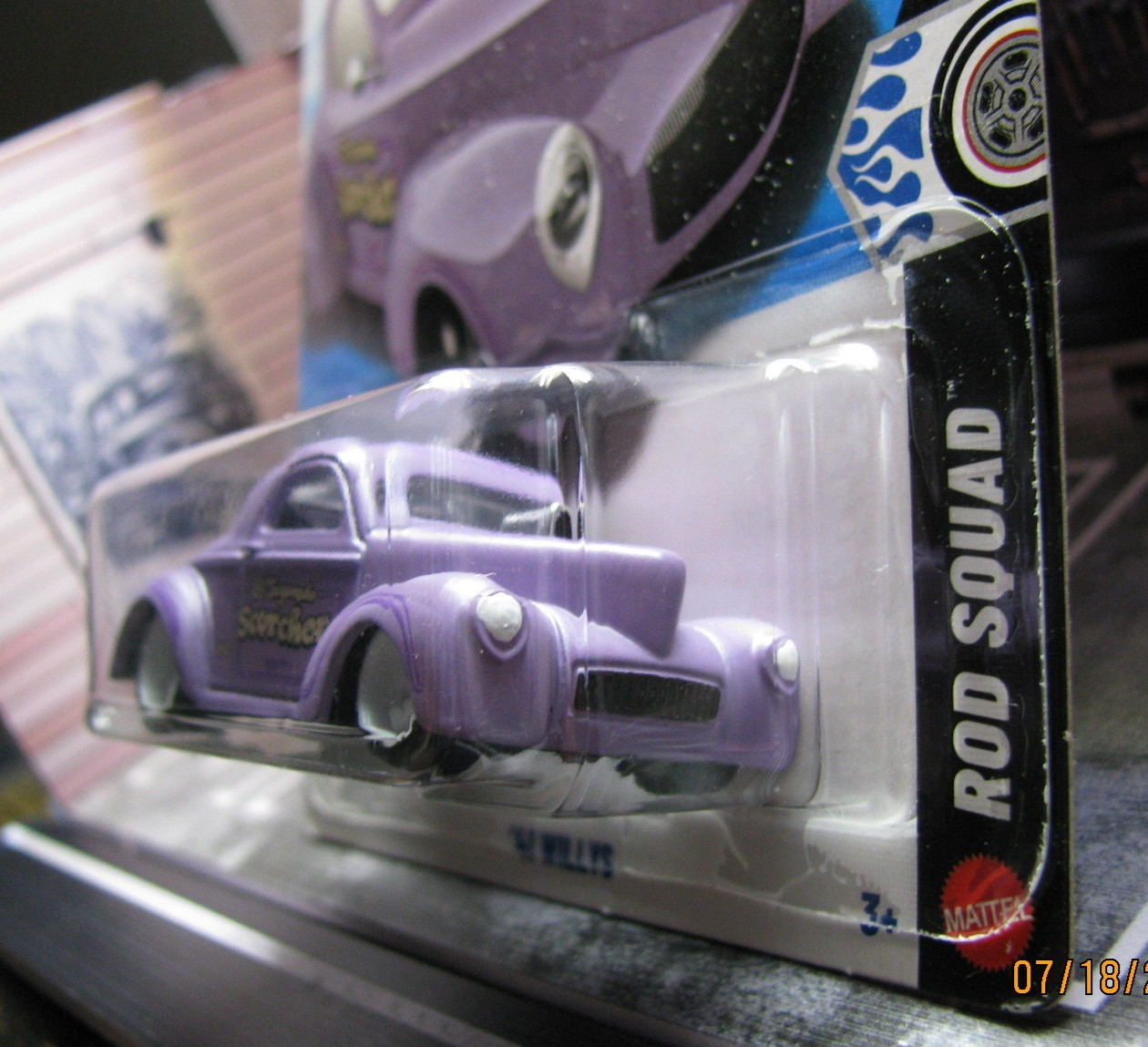 2026 Hot Wheels Purplish ’41 Willys Rod Squad 153/250, w/Real Riders Wheel Swap