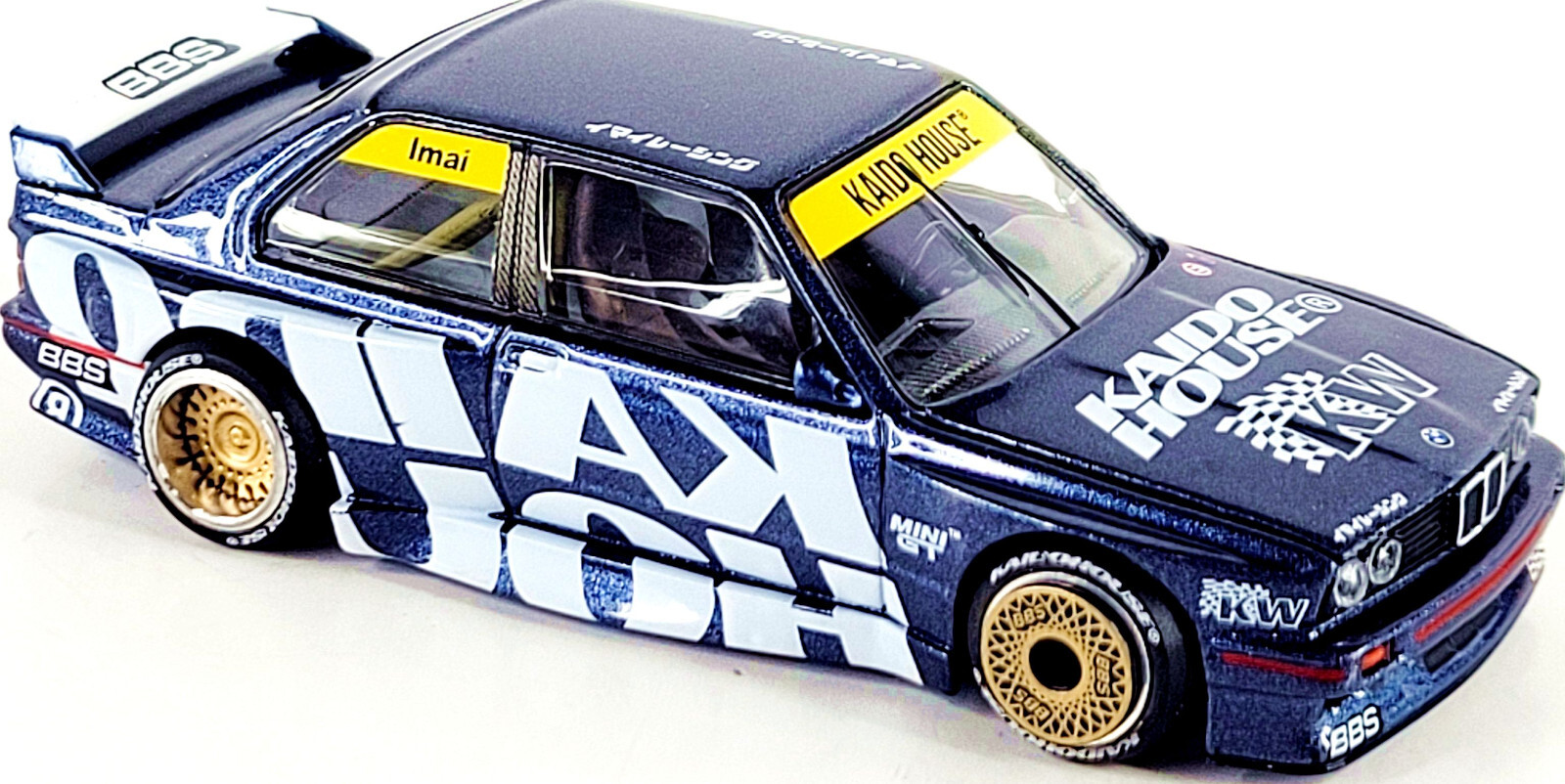 Kaido House x Mini GT BMW M3 Kaido Works V1 KHMG154 🟦⬜🟨 1/64