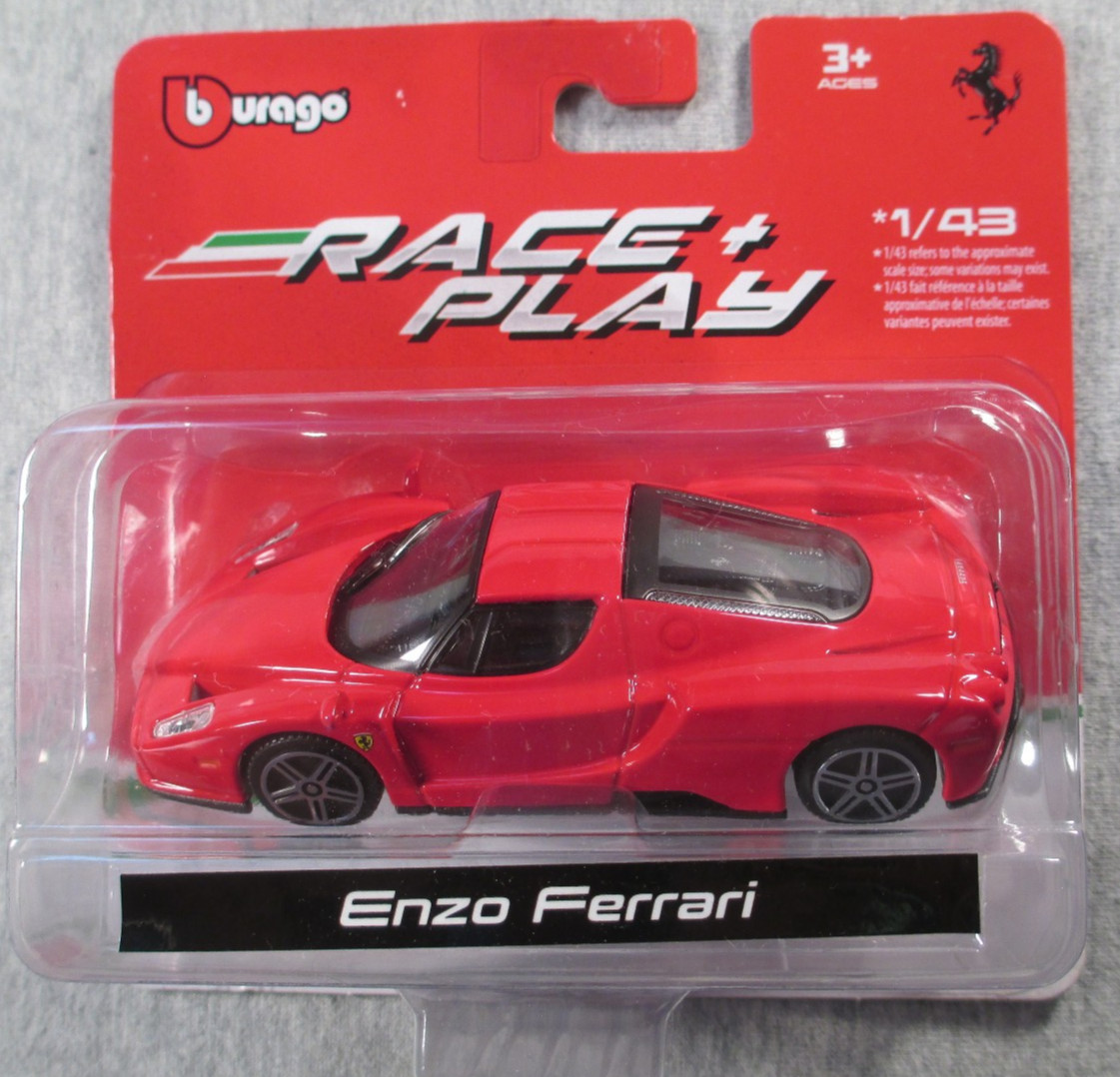 Red Enzo Ferrari (1/43 scale) – Sealed – Burago Race + Play