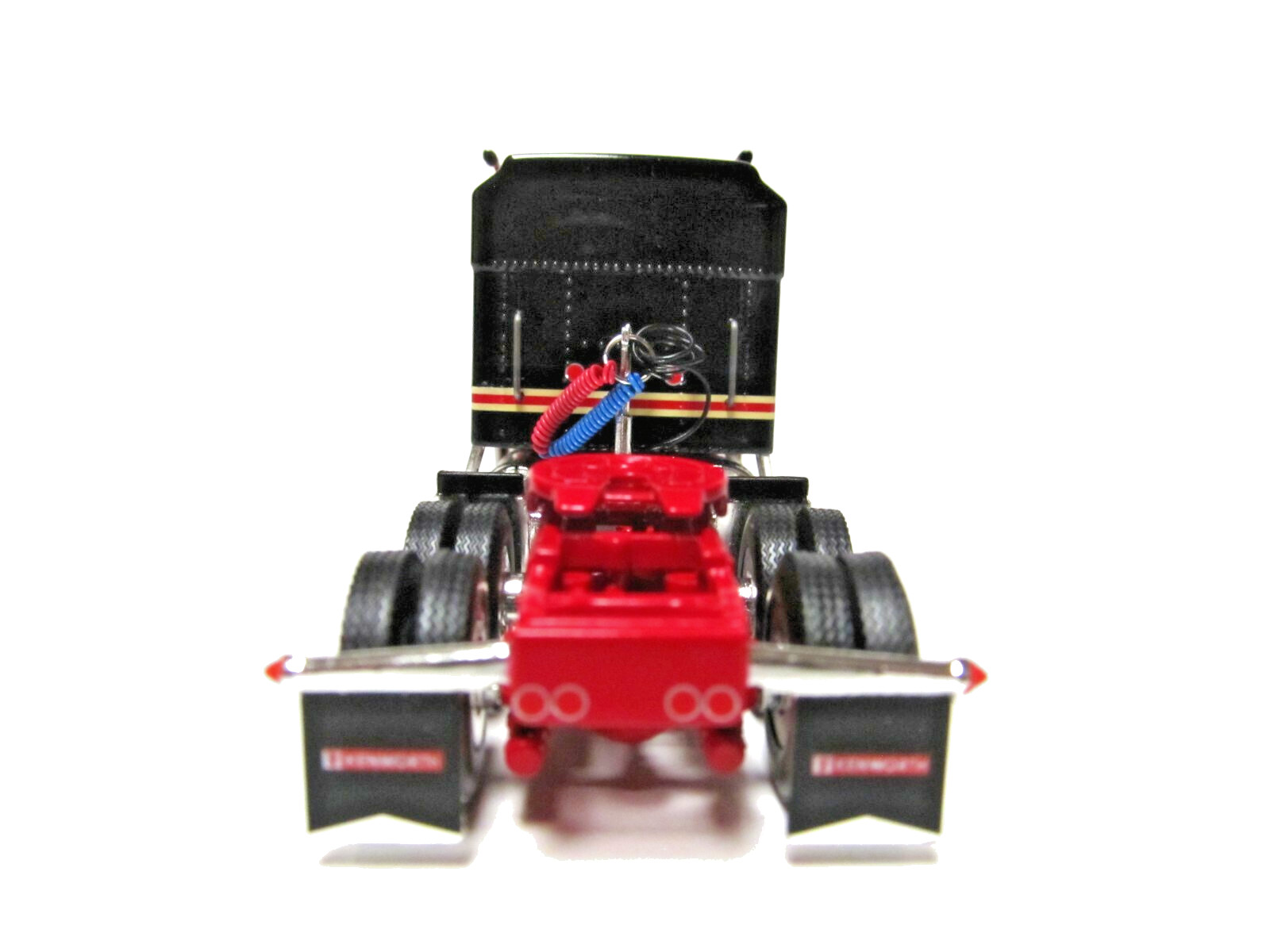 DCP, FIRST GEAR 1/64 SCALE W-900A KENWORTH AERODYNE, RED & BLACK, TAN STRIPE