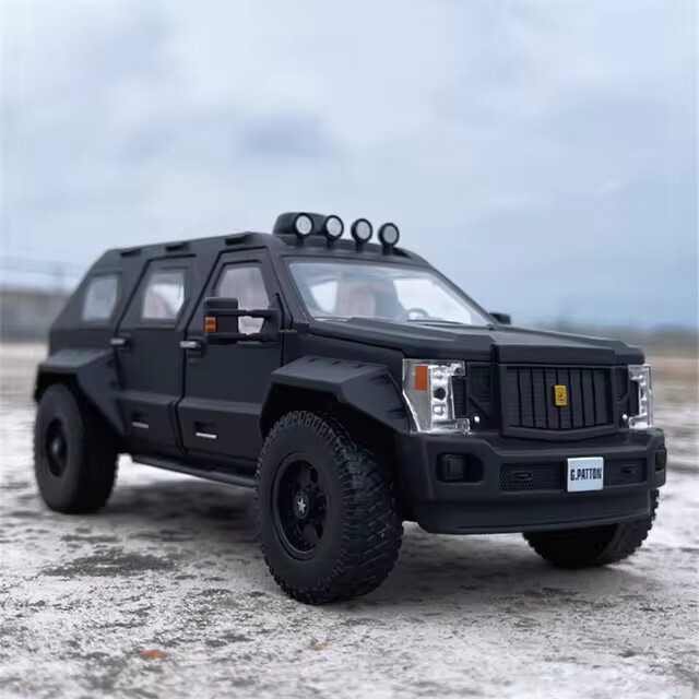 1:32 G.Patton Off- Road Alloy Diecast Model Car With Sound And Light Kids Gift