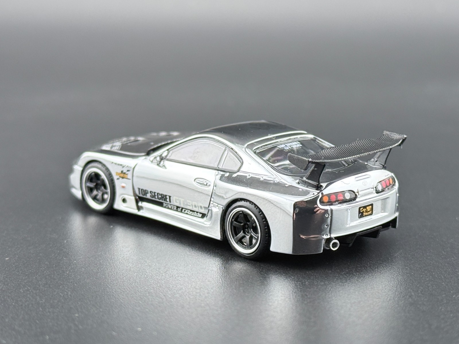 Pop Race Top Secret GT300 Supra Silver Chrome PR640325 1/64