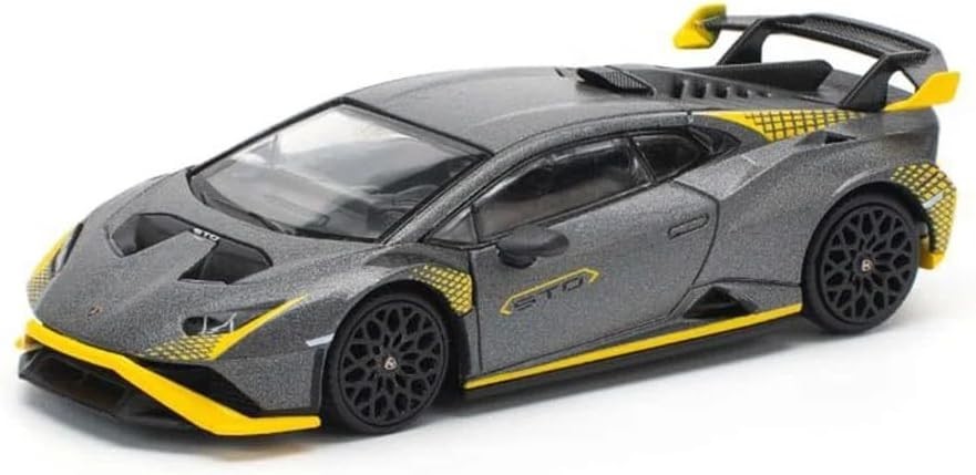 Pop Race 1:64 Lamborghini Huracan STO Matte Grey Diecast Model Car PR640242